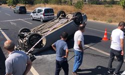 Çorlu'da otomobil devrildi: 1 yaralı