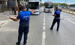 Zabıta toplu taşıma araçlarını denetlendi