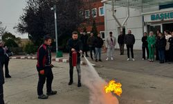 Yangın ve zehirli gazlara müdahaleyi öğrendiler