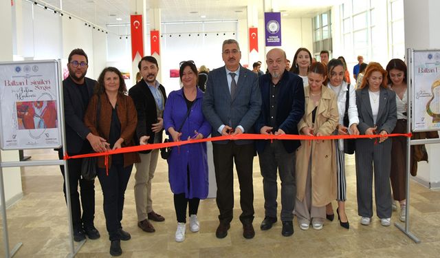 “Balkan Esintileri Resim ve Heykel Sergisi” açıldı