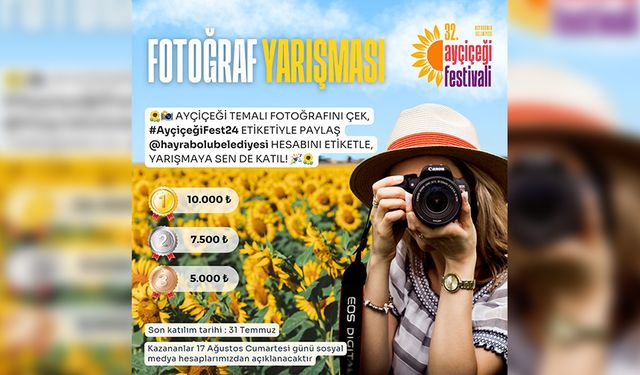 Ayçiçeği Festivali’nde ödüllü fotoğraf yarışması