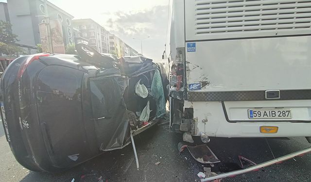 Çorlu'da trafik kazası: 1 yaralı