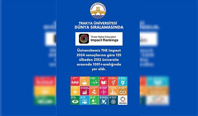 Trakya Üniversitesi dünya sıralamasında