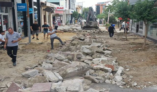 Keşan'da yol çalışmaları