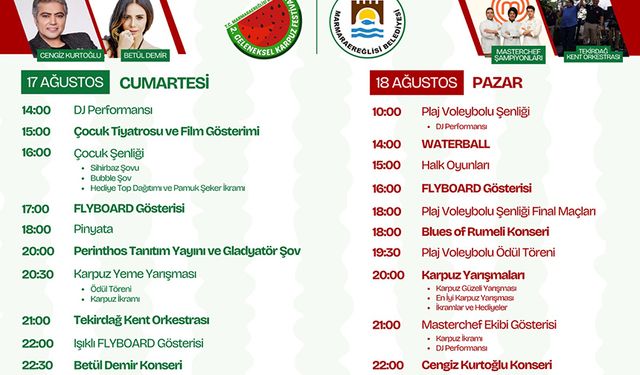 Marmaraereğlisi festivalle şenlenecek