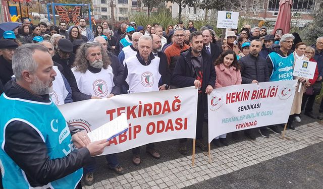 Tekirdağ’da aile hekimleri taleplerini haykırdı